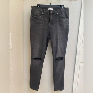 Good American Good Legs Black Distressed Jeans